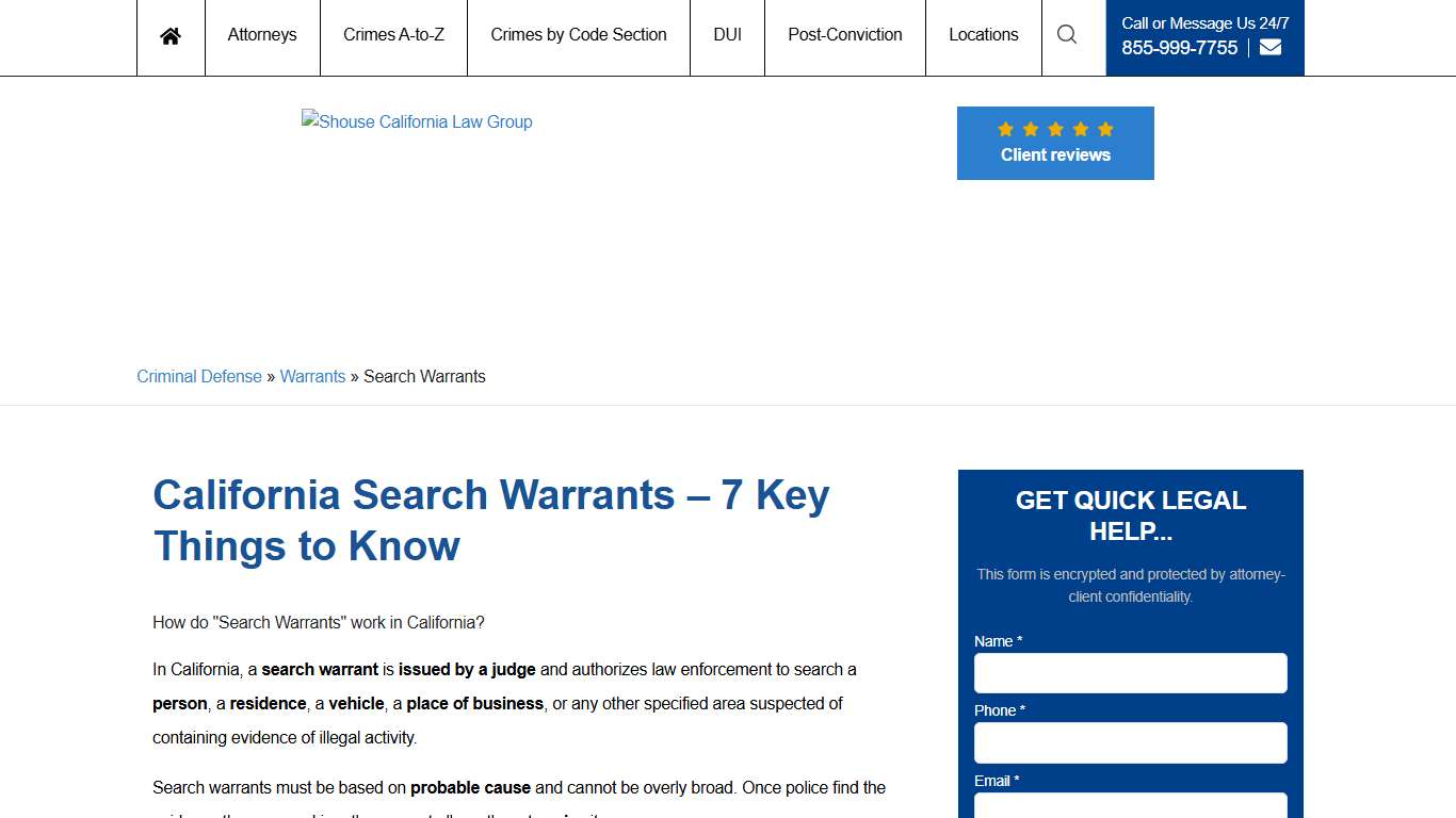 California Search Warrants - 7 Key Things to Know