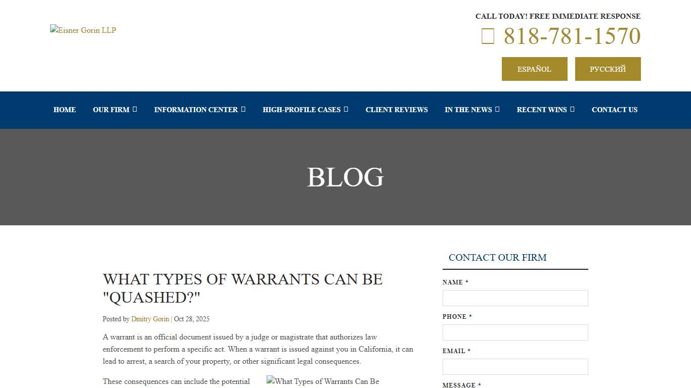 What Types of Warrants Can Be Quashed in California?